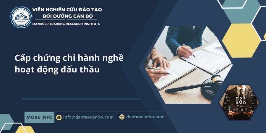 cap chung chi hanh nghe hoat dong dau thau