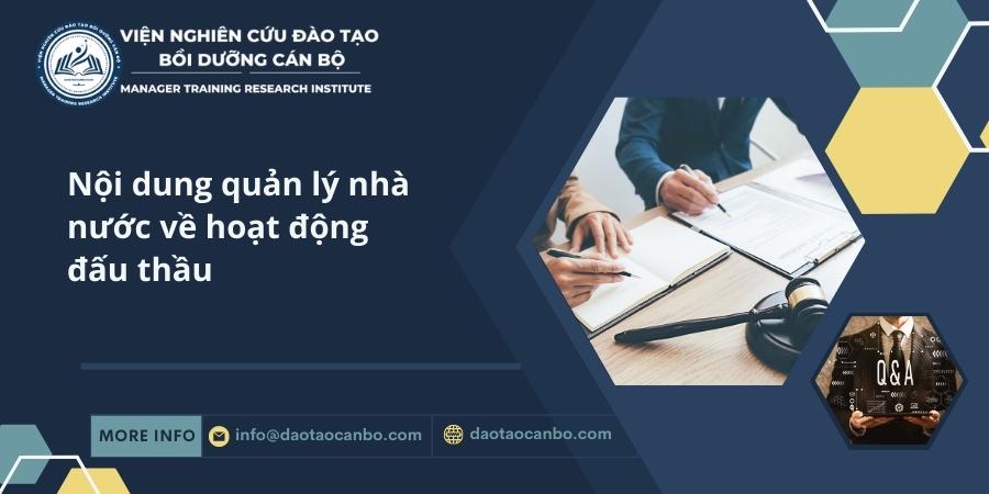 Nội dung quản lý nhà nước về hoạt động đấu thầu noi dung quan ly nha nuoc ve hoat dong dau thau